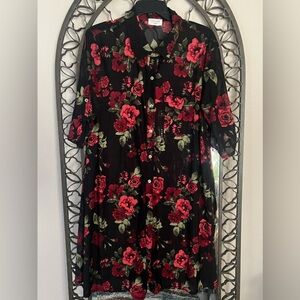 Never worn, Sheer top.